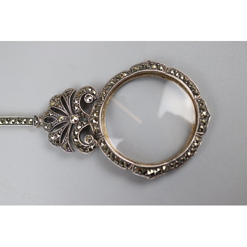 12 - Silver magnifying glass on silver chain