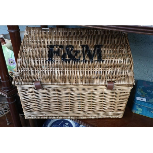 131 - Collection of Fortnum & Mason to include hamper and tins