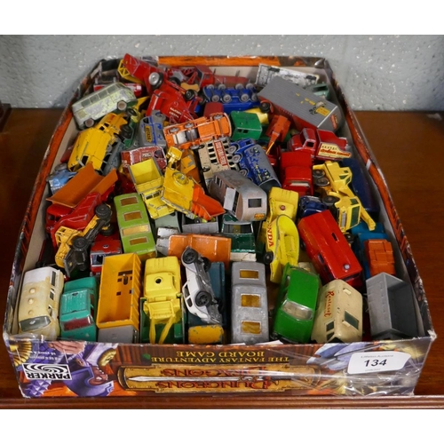 134 - Collection of die-cast toy cars to include Matchbox and Lesney