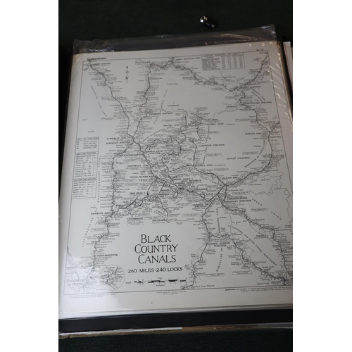 141 - Large collection canal maps and ephemera