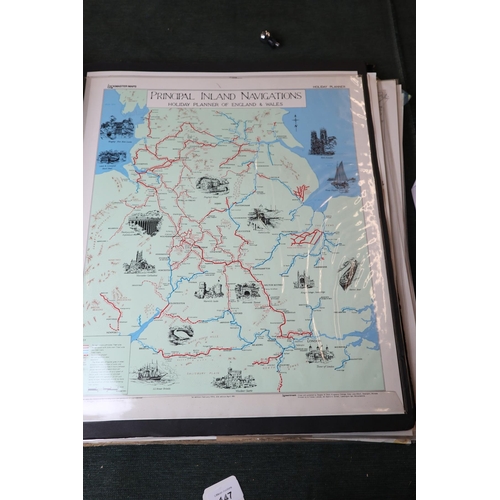 141 - Large collection canal maps and ephemera