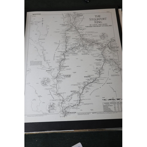 141 - Large collection canal maps and ephemera