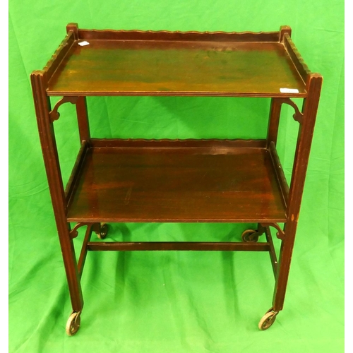 142 - Mahogany buffet tea trolley