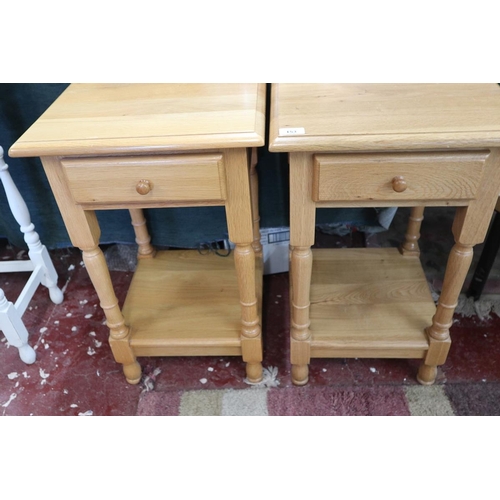 153 - Pair of oak bedside tables