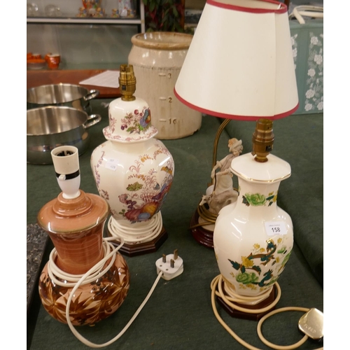 158 - A collection of lamps to include Wedgwood