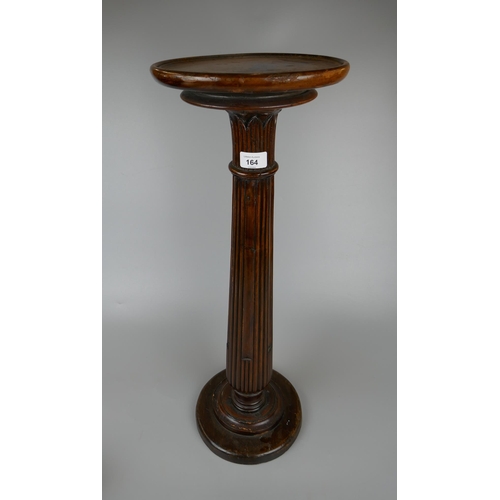 164 - Carved mahogany torchere - Approx. height 67cm