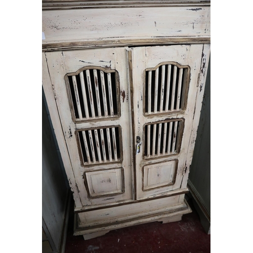 194 - Distressed cupboard - Approx W: 70cm D: 34cm H: 118cm