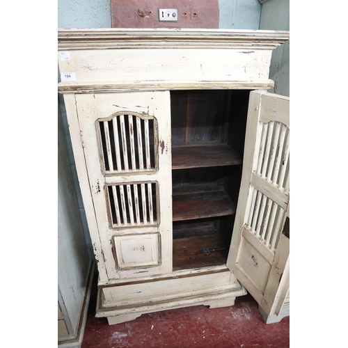 194 - Distressed cupboard - Approx W: 70cm D: 34cm H: 118cm