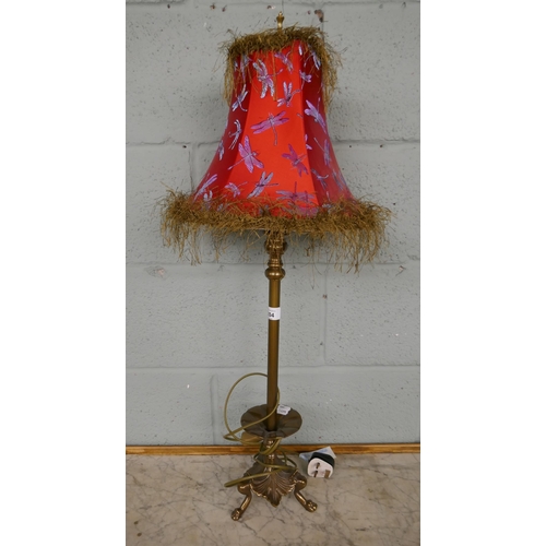 204 - Good quality brass table lamp