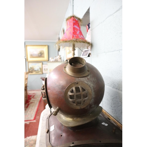 205 - Vintage copper divers helmet