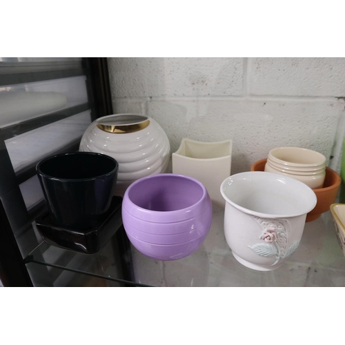 214 - Collection of ceramic plant pots