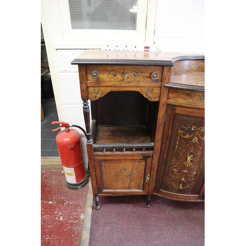 232 - Edwardian inlaid rosewood cabinet - Approx W: 152cm D: 45cm H: 105cm