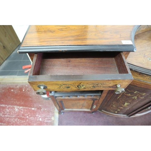 232 - Edwardian inlaid rosewood cabinet - Approx W: 152cm D: 45cm H: 105cm