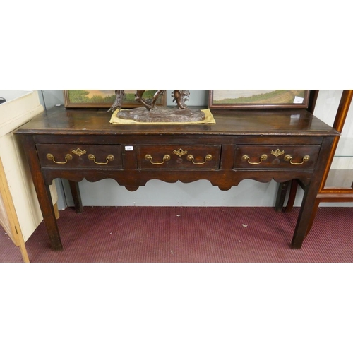 239 - Antique oak dresser base - Approx W: 158cm D: 52cm H: 78cm