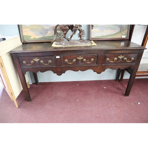 239 - Antique oak dresser base - Approx W: 158cm D: 52cm H: 78cm