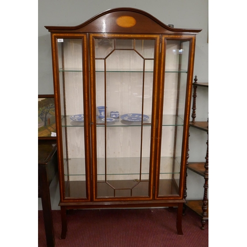 243 - Inlaid mahogany display cabinet - Approx W: 108cm D: 38cm H: 183cm