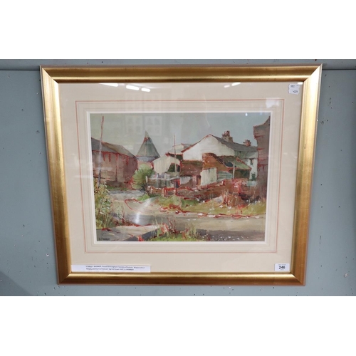 246 - Stanley Banner: Royal Birmingham Society of Artists. Watercolour. Herefordshire Farmstead. Signed lo... 