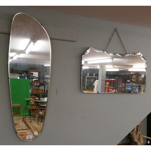 247 - 2 vintage mirrors