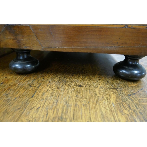 254 - Early walnut table cabinet - Approx W: 61cm D: 27cm H: 34cm