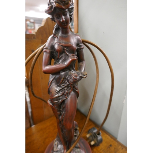 256 - Girl figure lamp