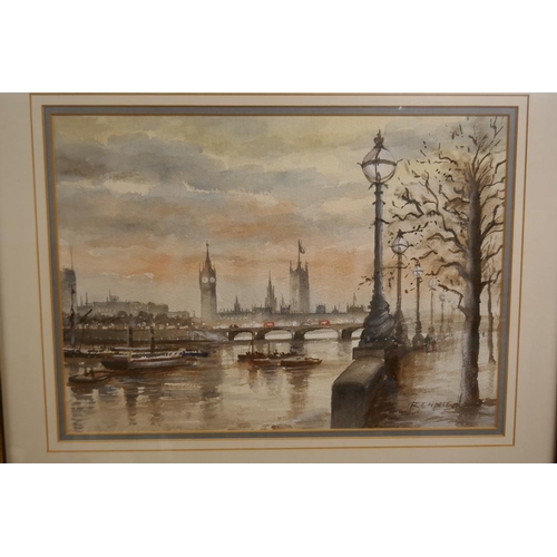 257 - 2 watercolours London scenes