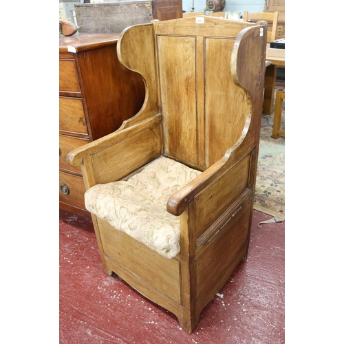 264 - Early pine armchair - Approx H: 113cm