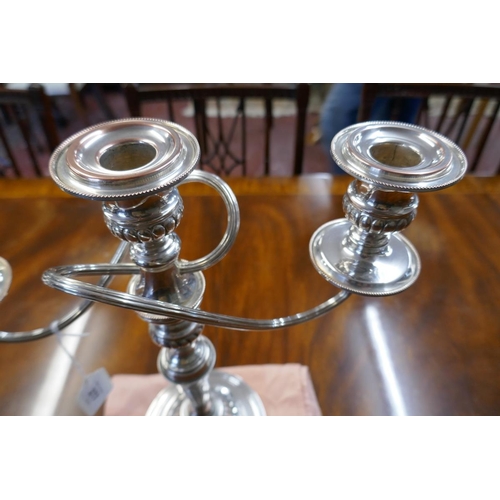 277 - Silver plate candelabra by Elkington - Approx H: 37cm