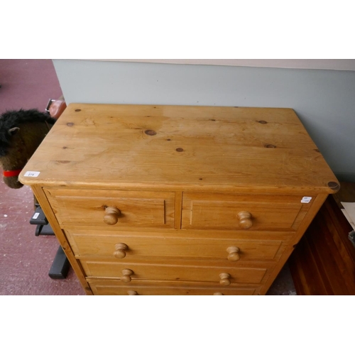 278 - Pine chest of drawers - Approx W: 92cm D: 46cm H: 111cm