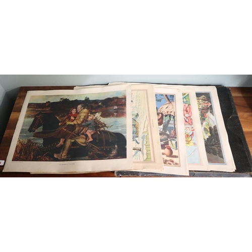 280 - Vintage portfolio of large colourful prints