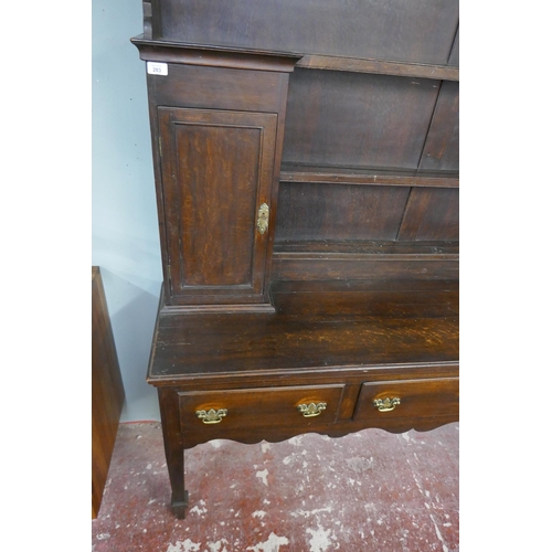 283 - Antique oak dresser - Approx W: 164cm D: 41cm H: 199cm