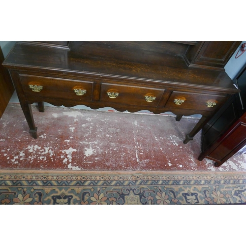 283 - Antique oak dresser - Approx W: 164cm D: 41cm H: 199cm