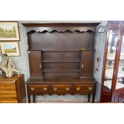 283 - Antique oak dresser - Approx W: 164cm D: 41cm H: 199cm