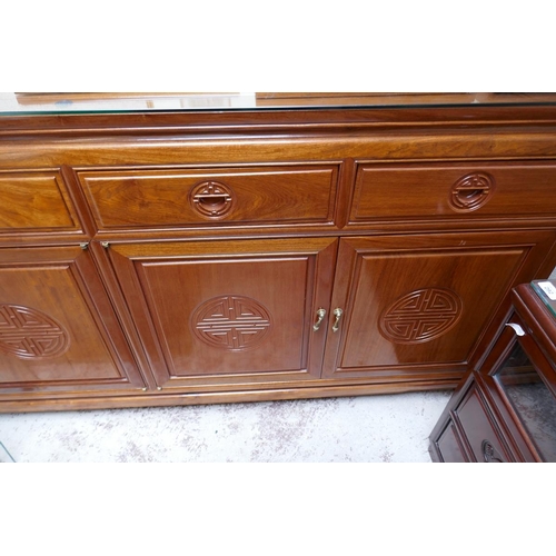 287 - Large Oriental themed sideboard - Approx W: 183cm D: 48cm H: 87cm