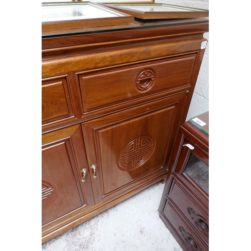 287 - Large Oriental themed sideboard - Approx W: 183cm D: 48cm H: 87cm