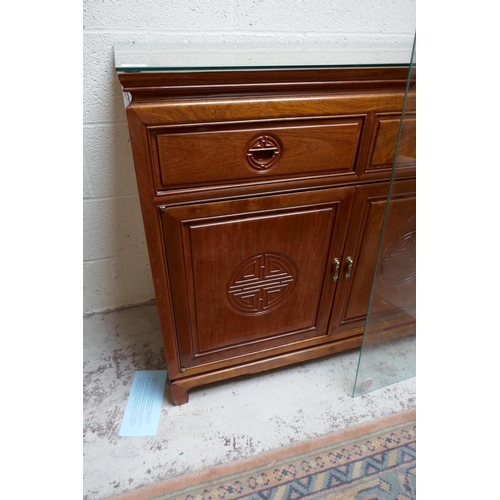 287 - Large Oriental themed sideboard - Approx W: 183cm D: 48cm H: 87cm