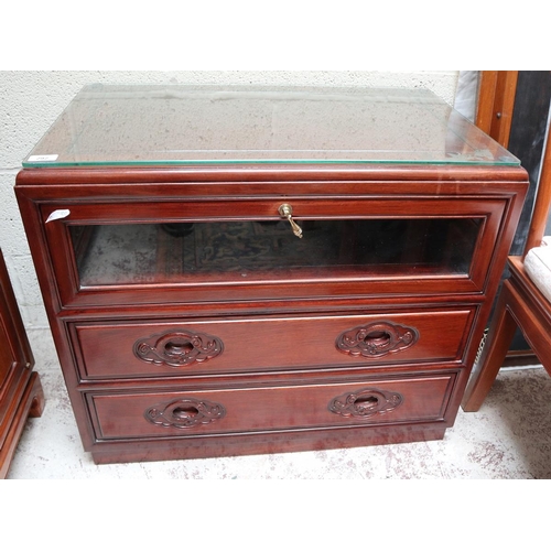 292 - Oriental themed media cabinet