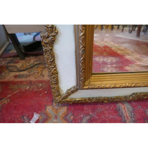 308 - Gilt framed bevelled glass mirror