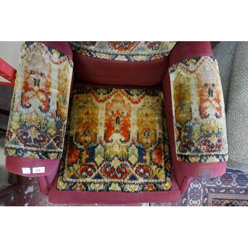 315 - Antique carpet chair