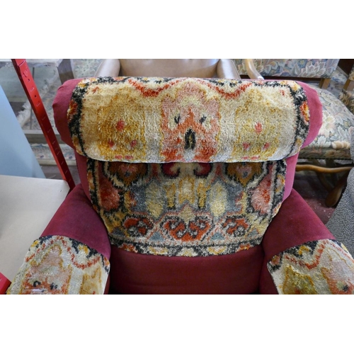 315 - Antique carpet chair