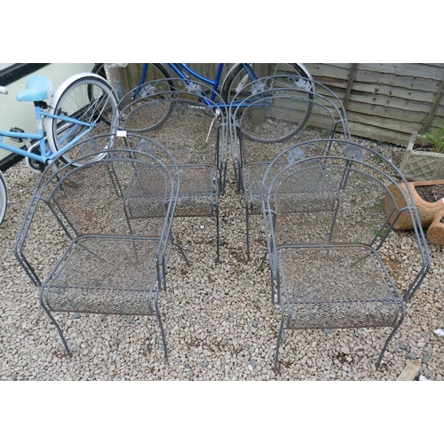 337 - Set of 4 metal garden chairs