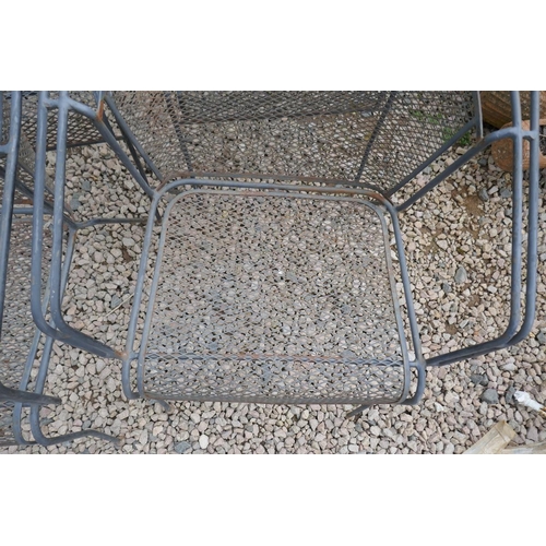 337 - Set of 4 metal garden chairs