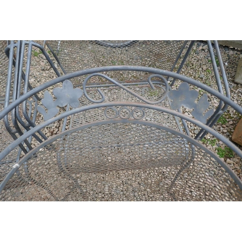 337 - Set of 4 metal garden chairs