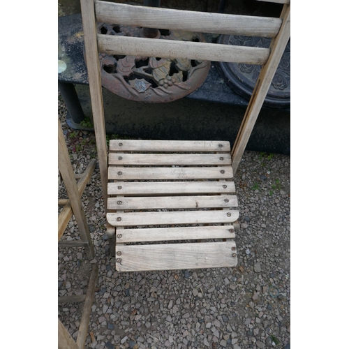 348 - Set of 4 folding garden chairs