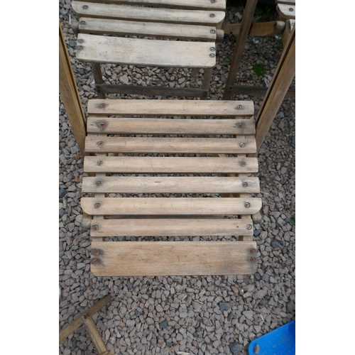 348 - Set of 4 folding garden chairs