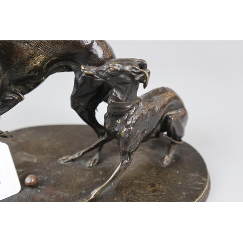 85 - Bronze greyhound statue - Approx H: 16cm