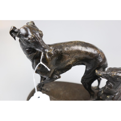 85 - Bronze greyhound statue - Approx H: 16cm