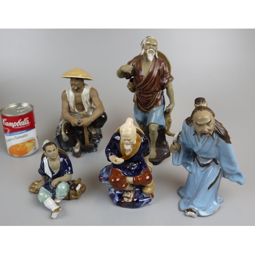 113 - 5 Chinese mud men figurines