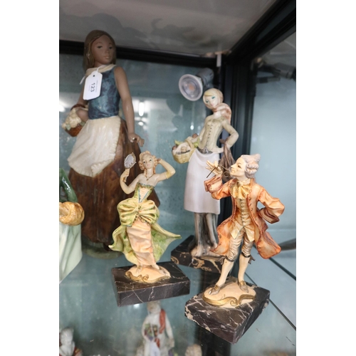 123 - Collection of lady figurines to include Nao, LLadro, Royal Doulton etc