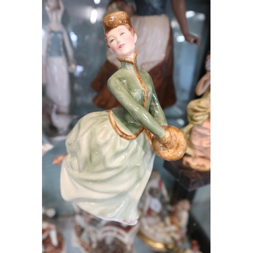 123 - Collection of lady figurines to include Nao, LLadro, Royal Doulton etc