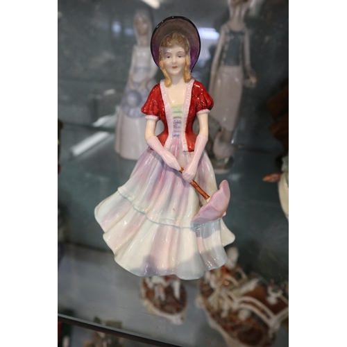 123 - Collection of lady figurines to include Nao, LLadro, Royal Doulton etc